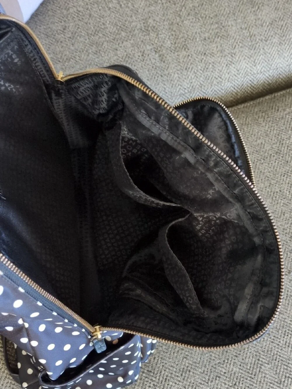 kate spade Black and White Polka Dot Backpack & Wallet Set